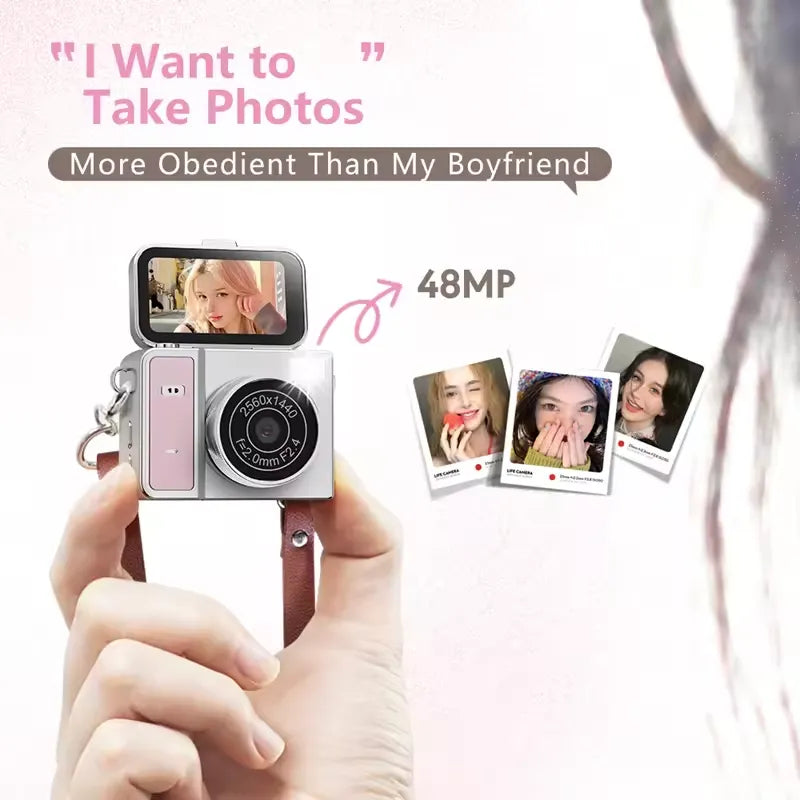 Retro Mini 4K Flip-Screen Camera