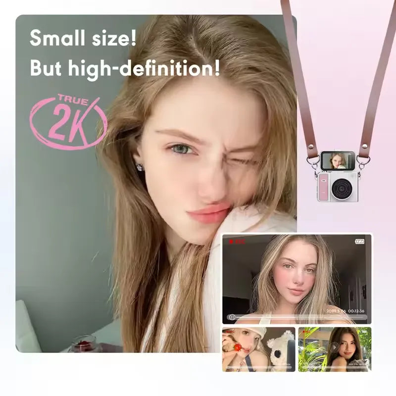 Retro Mini 4K Flip-Screen Camera
