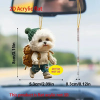 Cool Campus Puppy Acrylic Keychain
