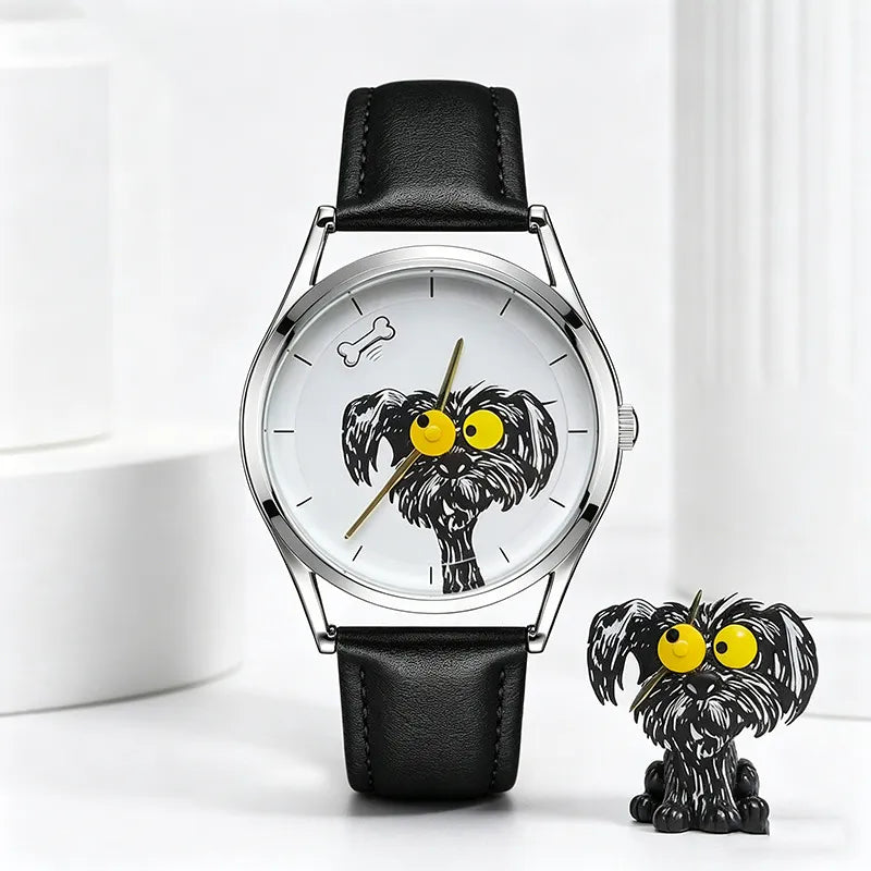 Messy Puppy Bone Chase Creative Novelty Watch