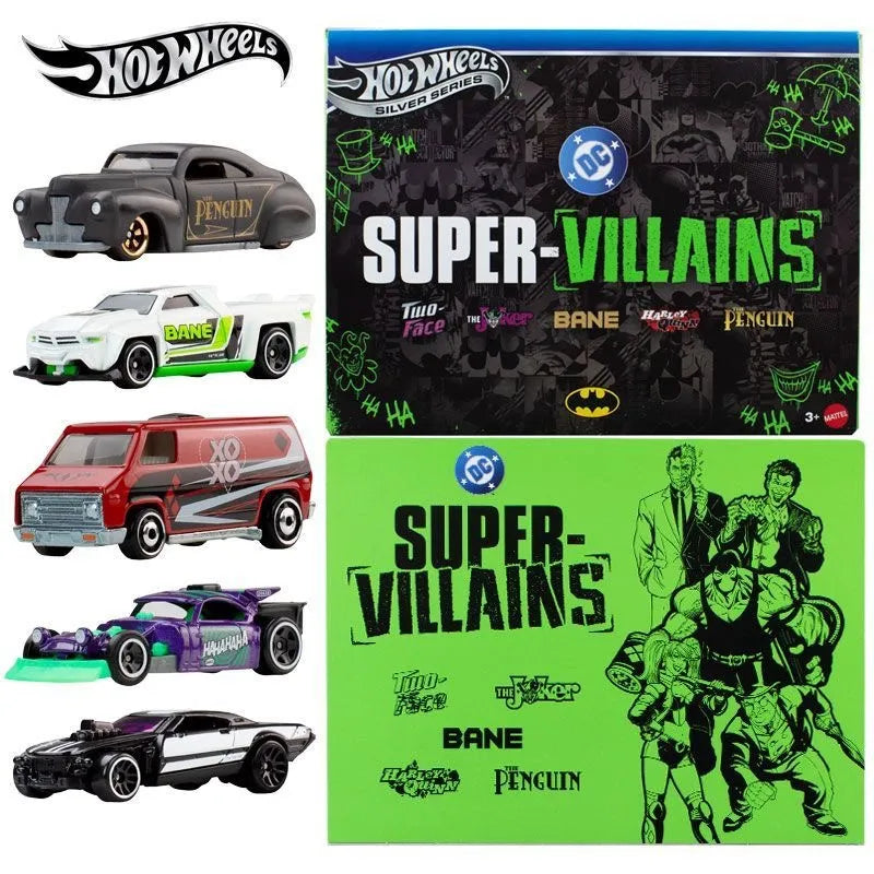 Hot Wheels Silver Series DC Super-Villains Vehicles (Set of 5)