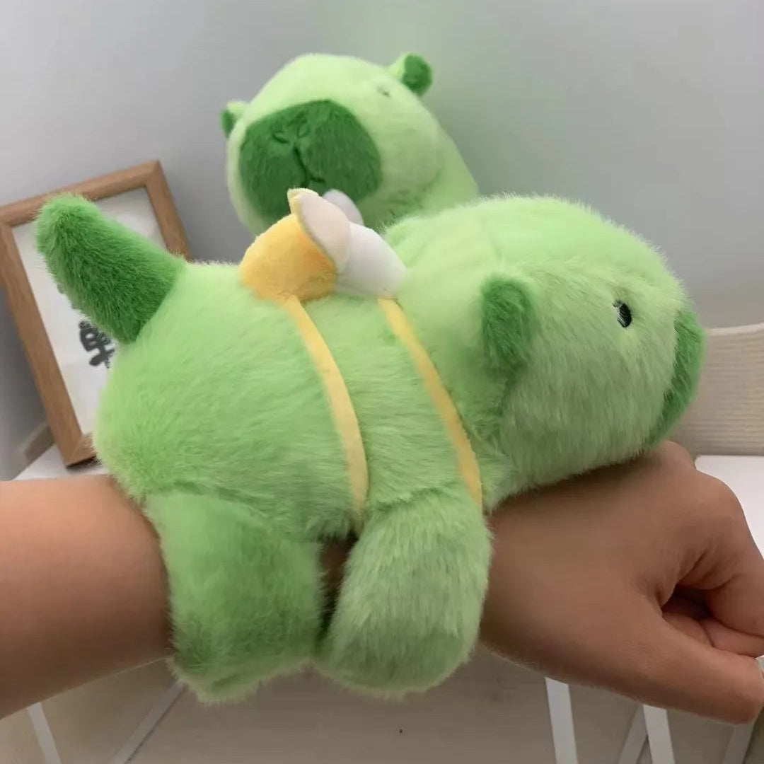 Sporty Capybara Wag Tail Plush Bracelet (23 cm)
