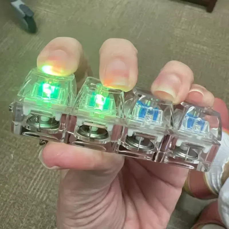 Crystal Clicker LED Keyboard Keychain