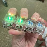 Crystal Clicker LED Keyboard Keychain