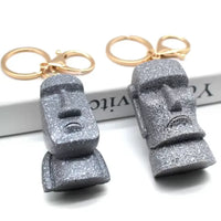 Moai Statue Stone Spirit Keychain