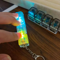 Crystal Clicker LED Keyboard Keychain