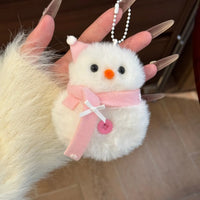 Frosty Fluff Snowman Plush Keychain