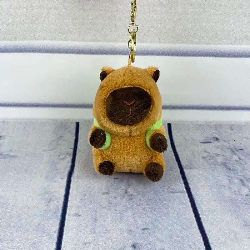 Capy Turtle Backpack Plush Keychain