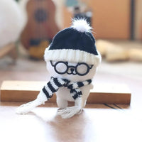 Winter Geek Bear Plush Keychain