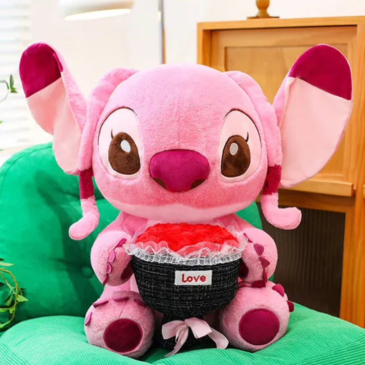 Stitch & Angel Romance Bouquet Plushie (30 cm)