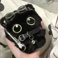 Black Hero Cat Plush Keychain