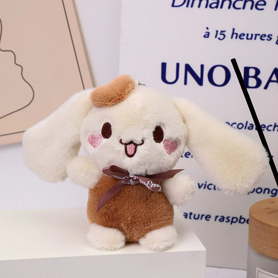 Cinnamoroll Mocha Pup Plush Keychain