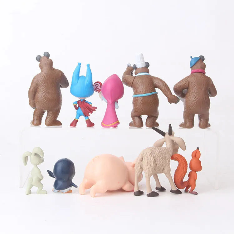 Masha and Friends Figurines (Set of 10)