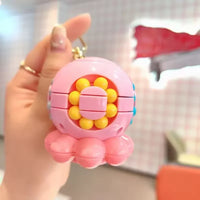 Octopus Rubik's Cube Game Keychain
