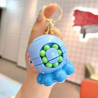 Octopus Rubik's Cube Game Keychain