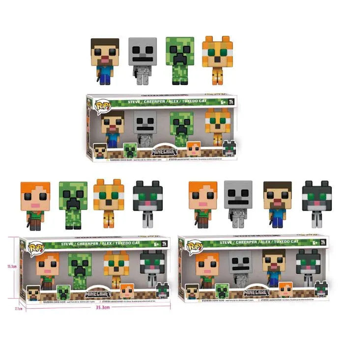 POP Style Mega Minecraft Figurines (Set of 4)