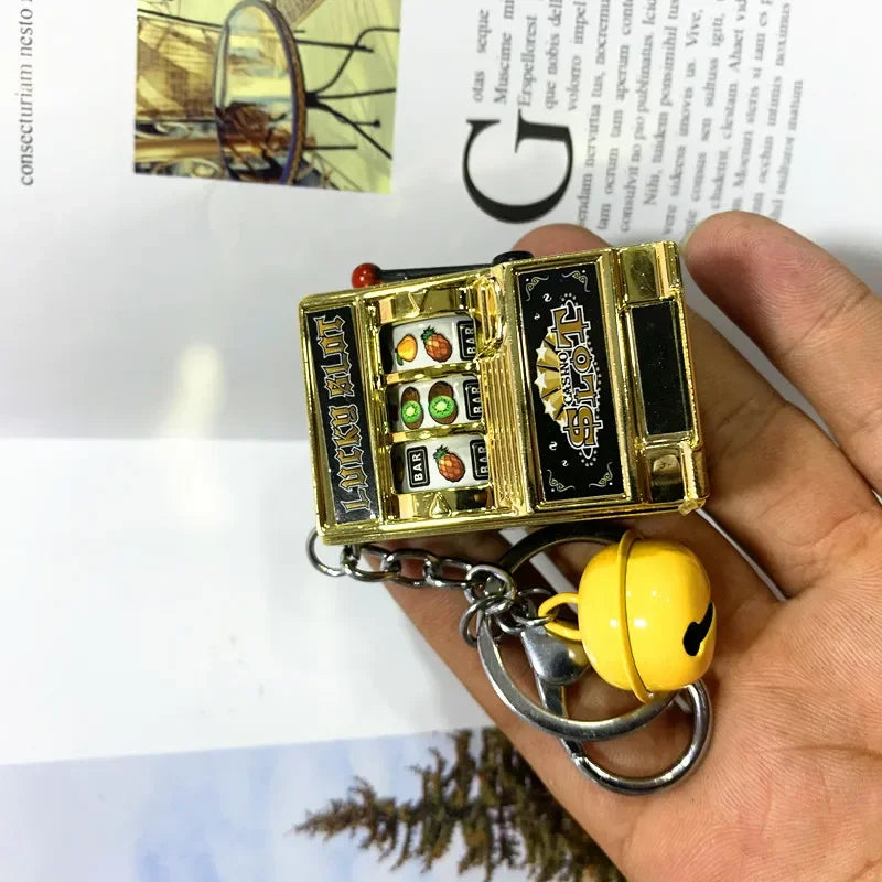 High-Roller Slot Machine Keychain