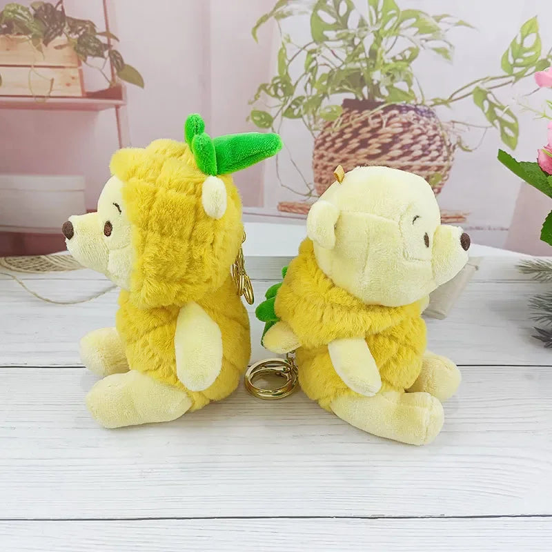 DZNY Pineapple Pooh Plush Keychain - Bear Hugs