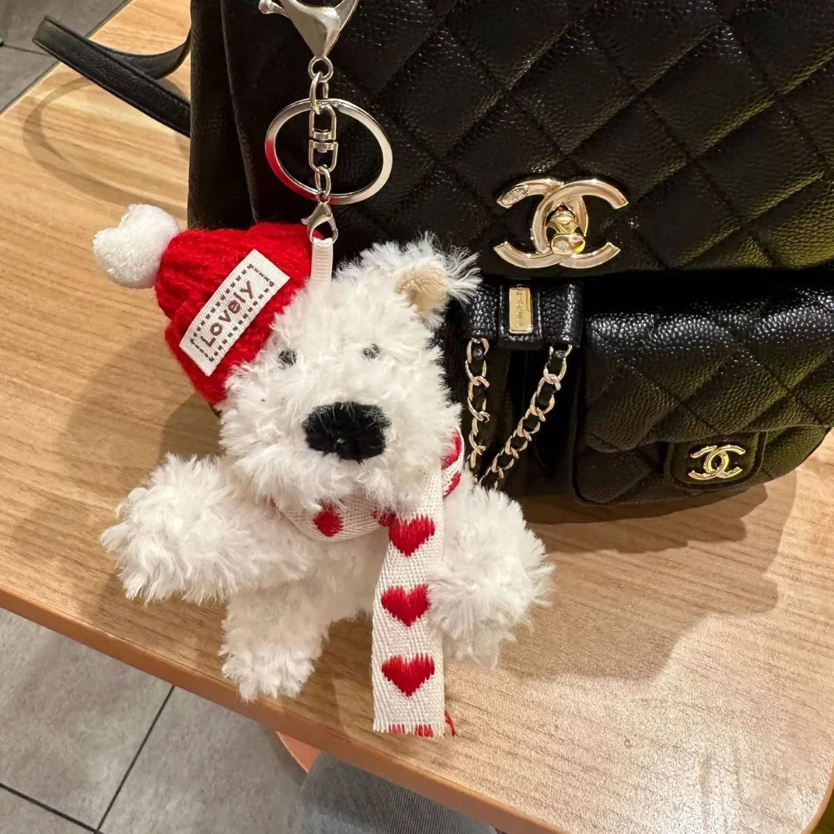 West Highland Winter Warmth Plush Keychain