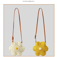 Marina-Chic Blossom Sunflower Woven Straw Bag