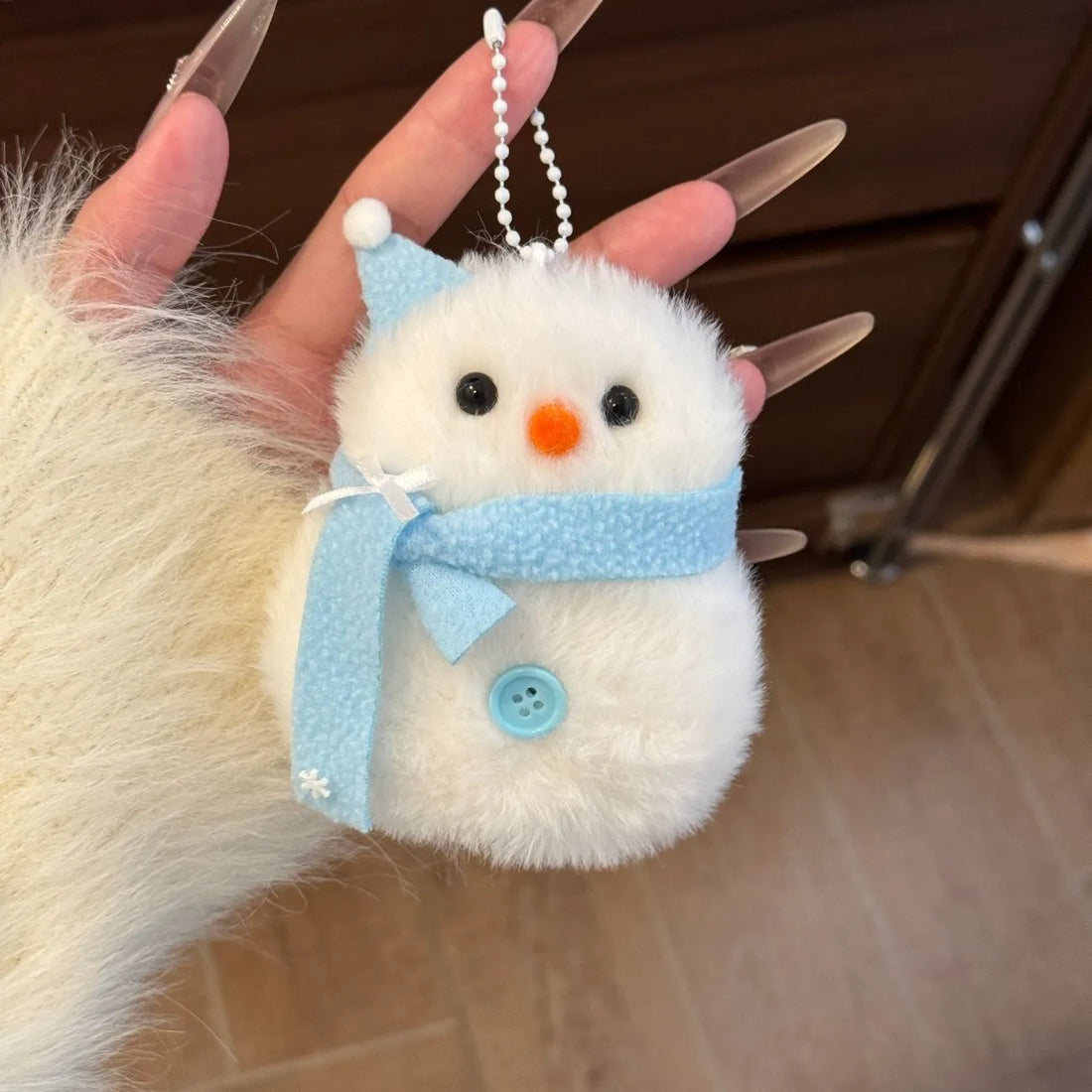 Frosty Fluff Snowman Plush Keychain