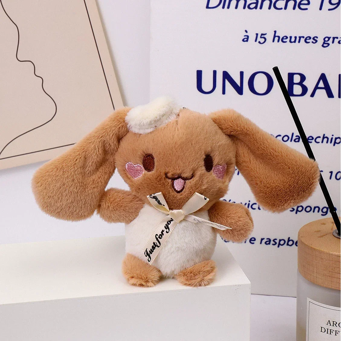 Cinnamoroll Mocha Pup Plush Keychain