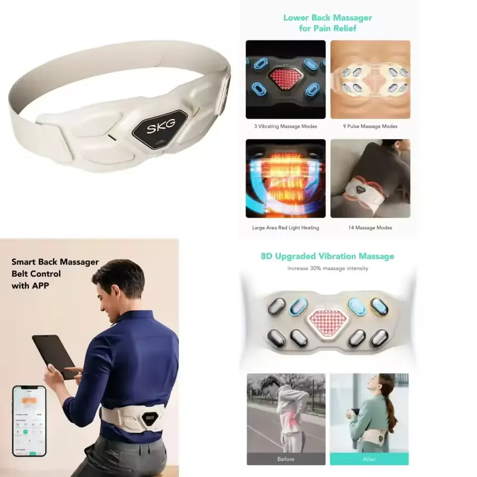 SKG W9 Pro Lower Back Massager & Heat Belt