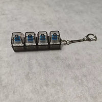 Crystal Clicker LED Keyboard Keychain
