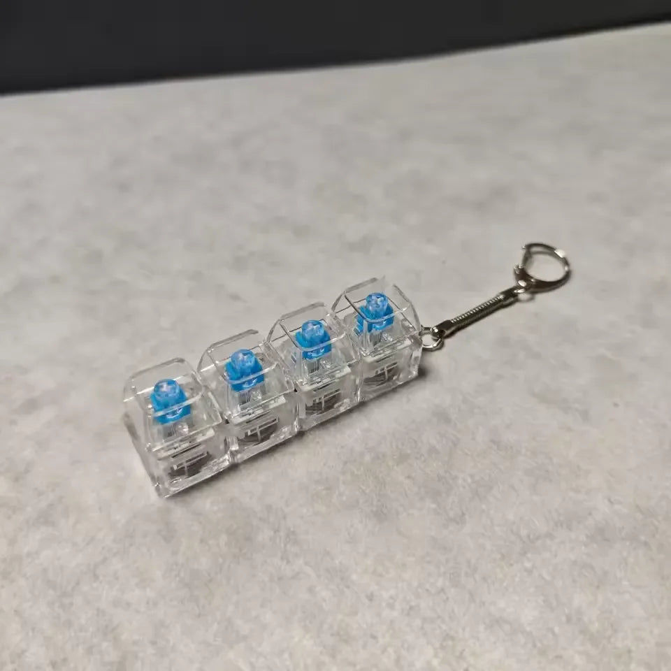Crystal Clicker LED Keyboard Keychain