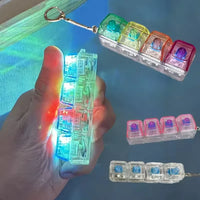Crystal Clicker LED Keyboard Keychain