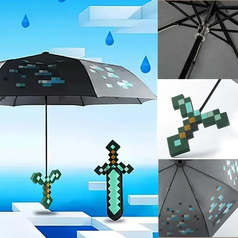 Minekraft Diamond Sword UV Umbrella