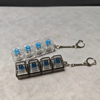 Crystal Clicker LED Keyboard Keychain