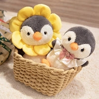 Sunflower Penguin Plush Doll