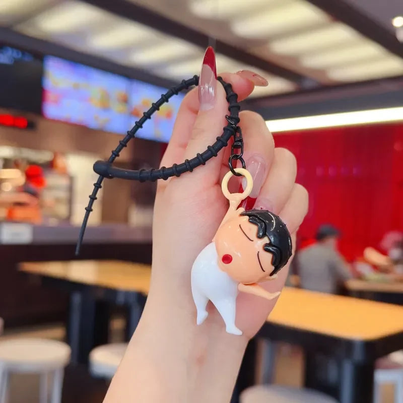 Shinichan Drawstring Doodle 3D Keychain