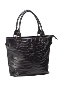 Nocturnia Harajuku Gothic Ribcage Embossed Tote Bag