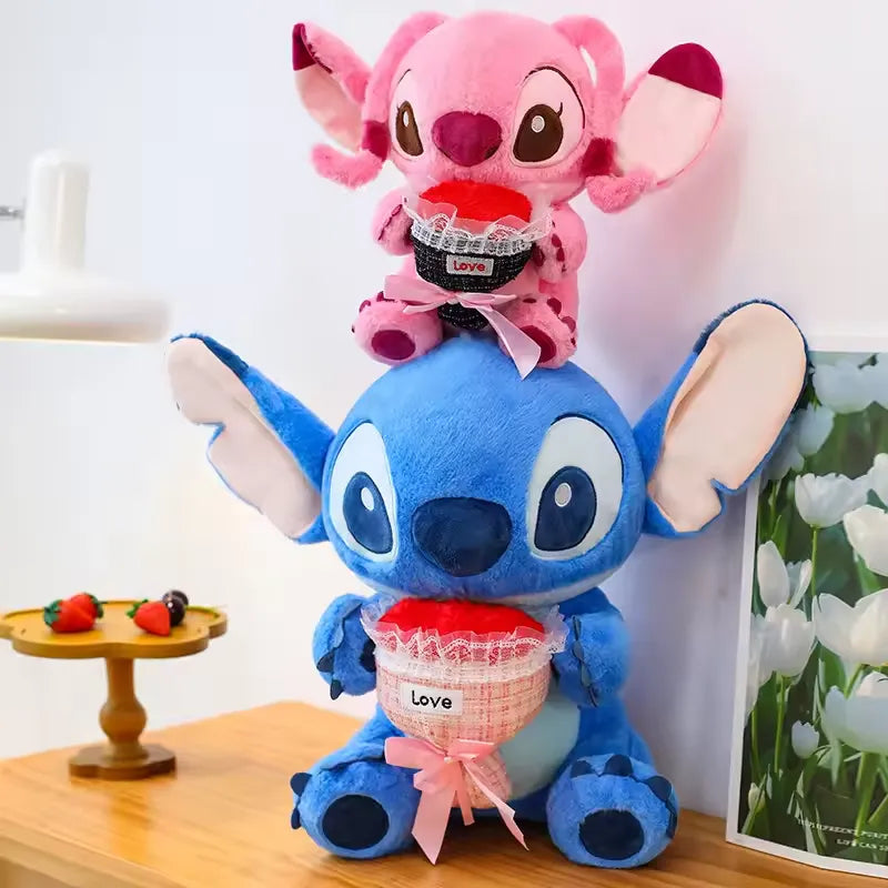Stitch & Angel Romance Bouquet Plushie (30 cm)