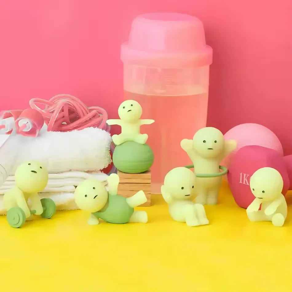 Smiski Exercise Series Glow In The Dark Figurines