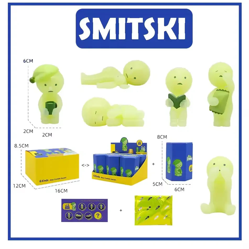 Smiski Bedroom Series Glow In The Dark Figurines