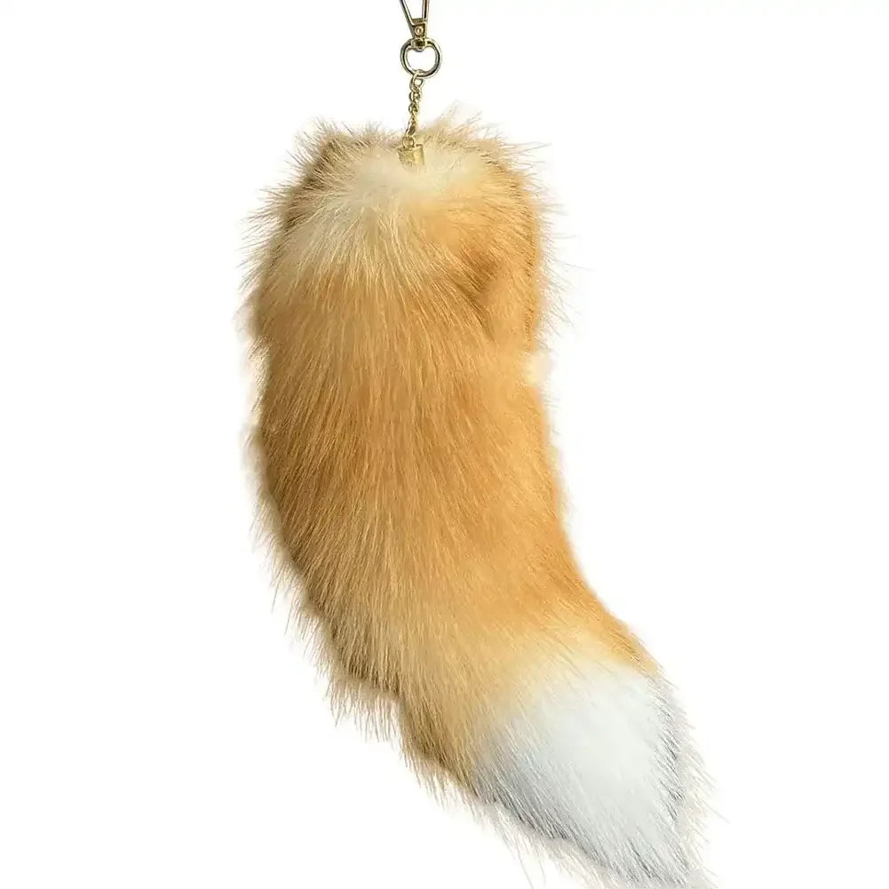 Faux Fur Fox Tail Keychain