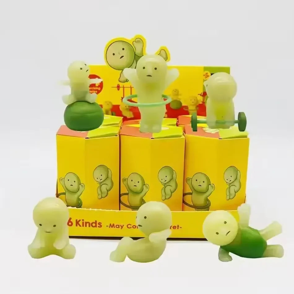 Smiski Exercise Series Glow In The Dark Figurines