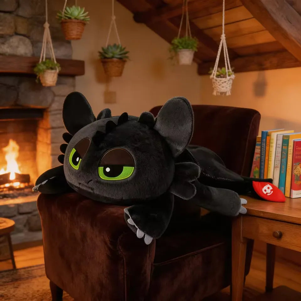 Night Fury Toothless Premium Lying Plush Pillow (35 cm)