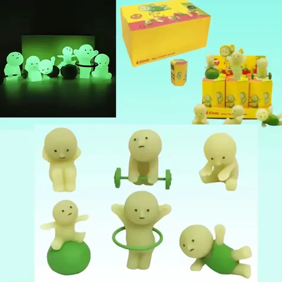 Smiski Exercise Series Glow In The Dark Figurines