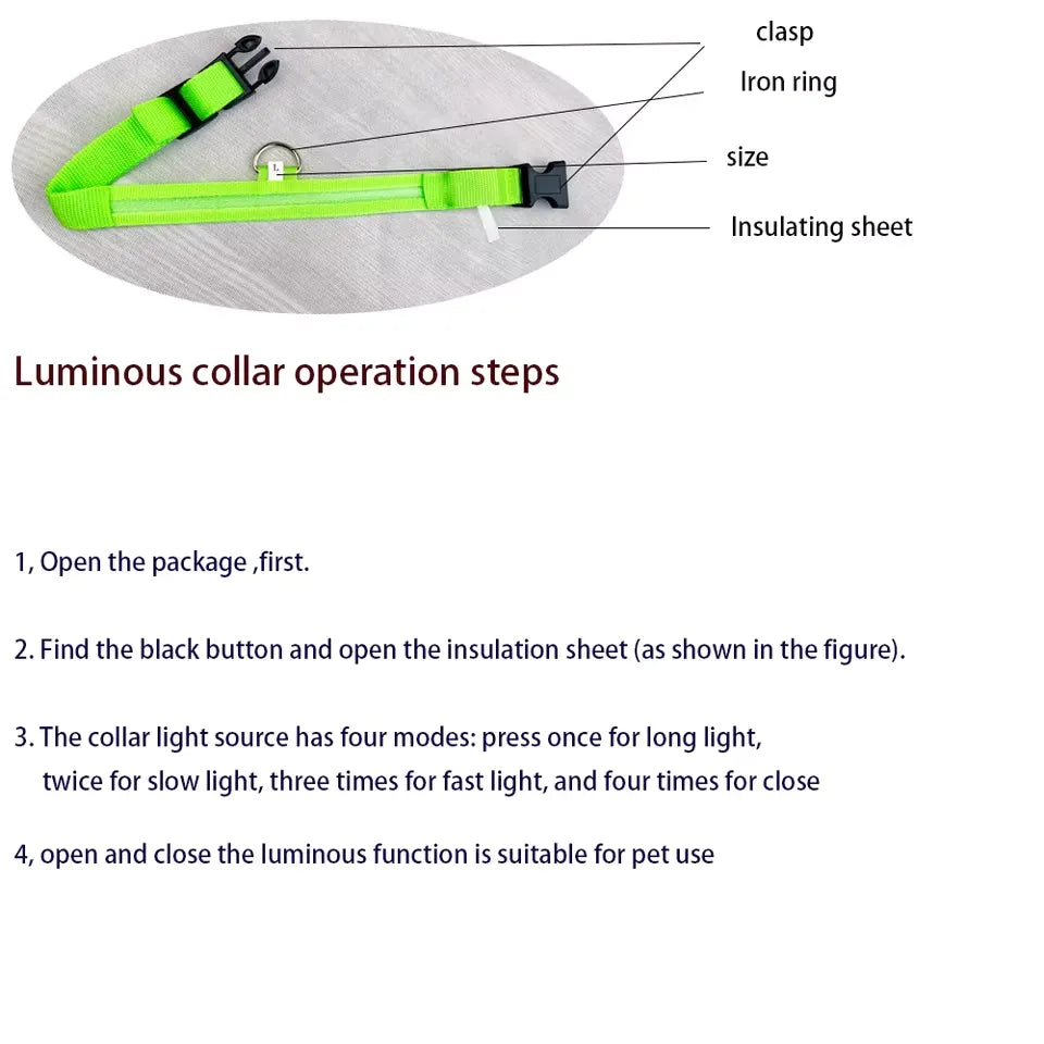 Neon Guardian Luminous Pet Collar