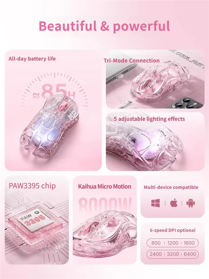Gravastar Mercury M2 Crystal Rose Mouse
