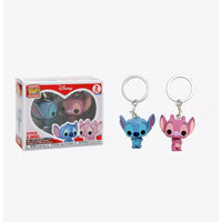 Funko POP Stitch & Angel Couple Keychain