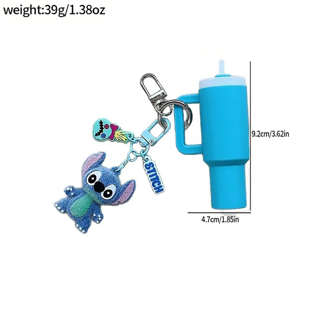 Flocked Stitch Tumbler Keychain
