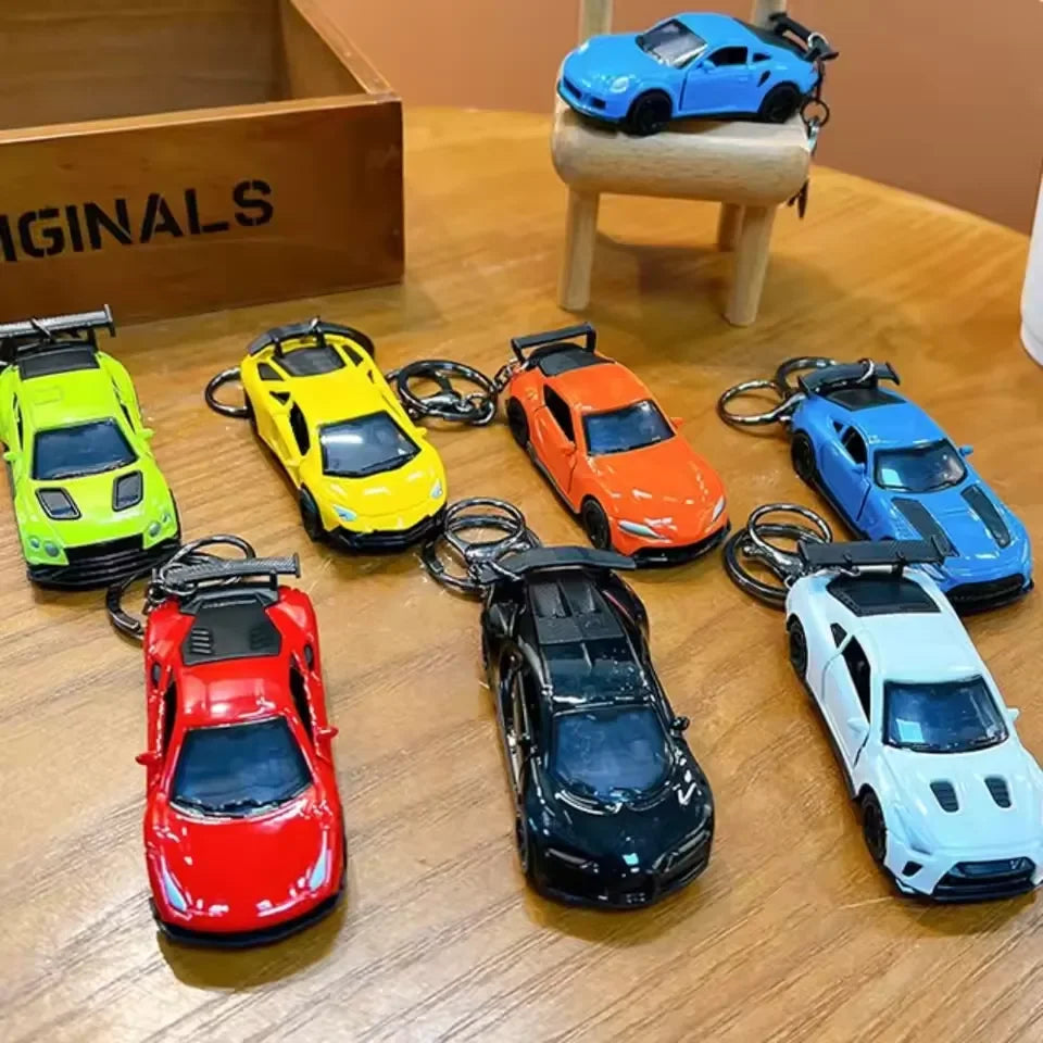 Apex Pullback Sports Car Keychain
