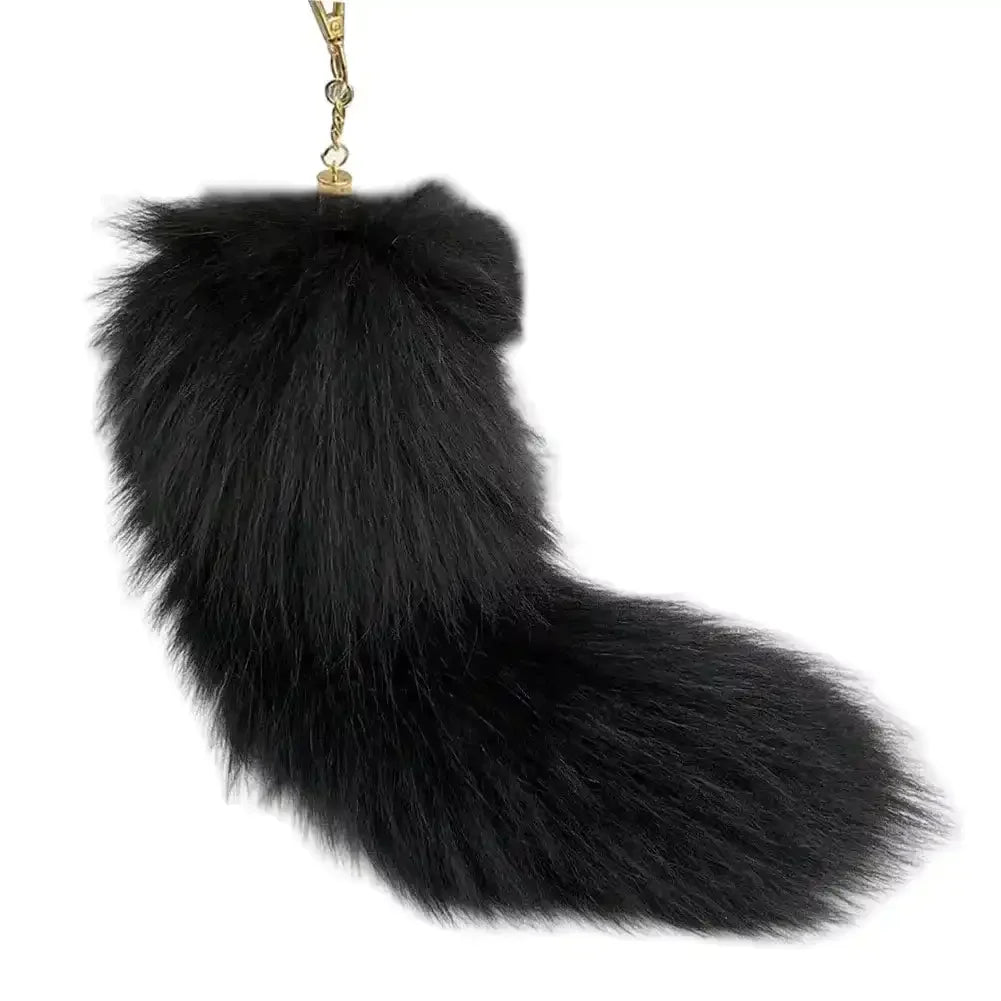 Faux Fur Fox Tail Keychain