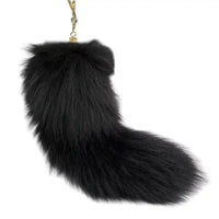 Faux Fur Fox Tail Keychain