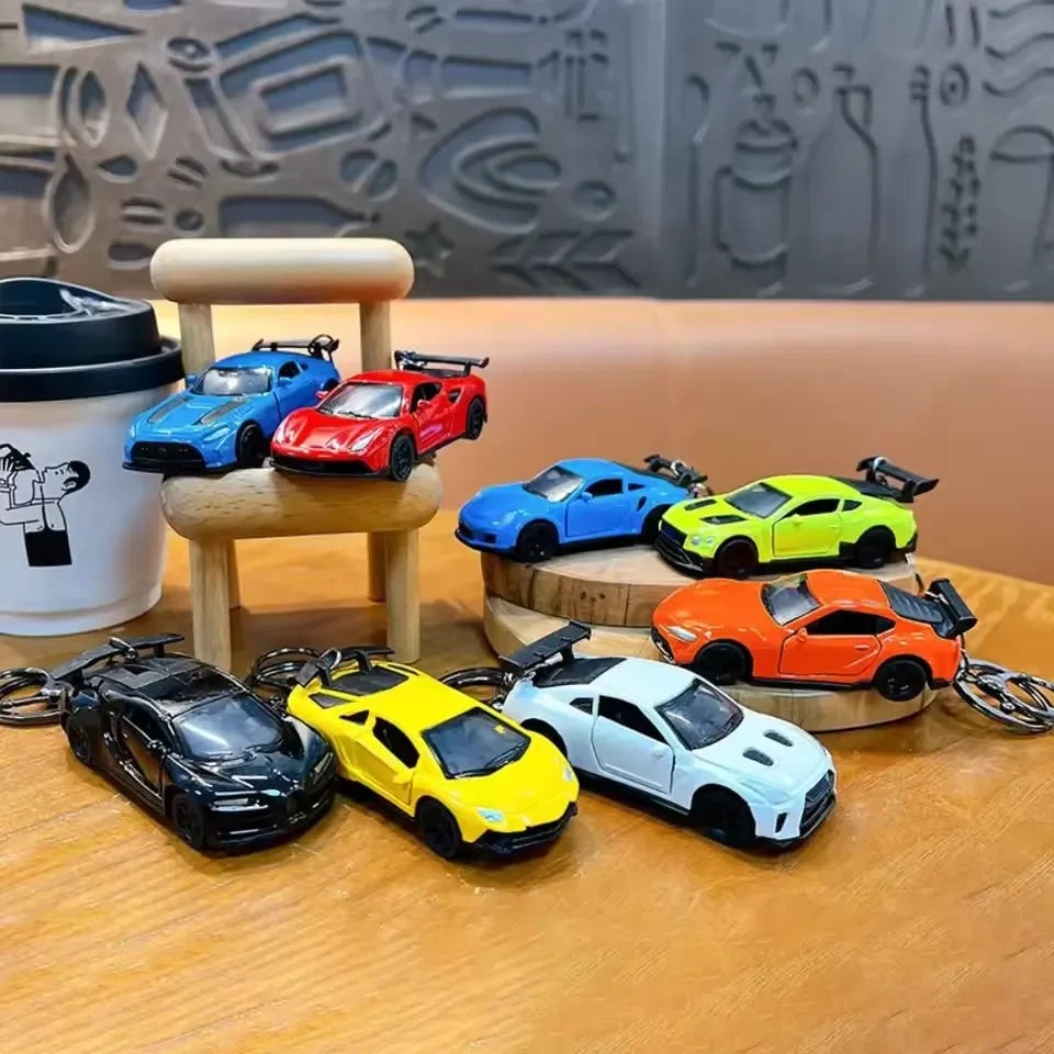 Apex Pullback Sports Car Keychain